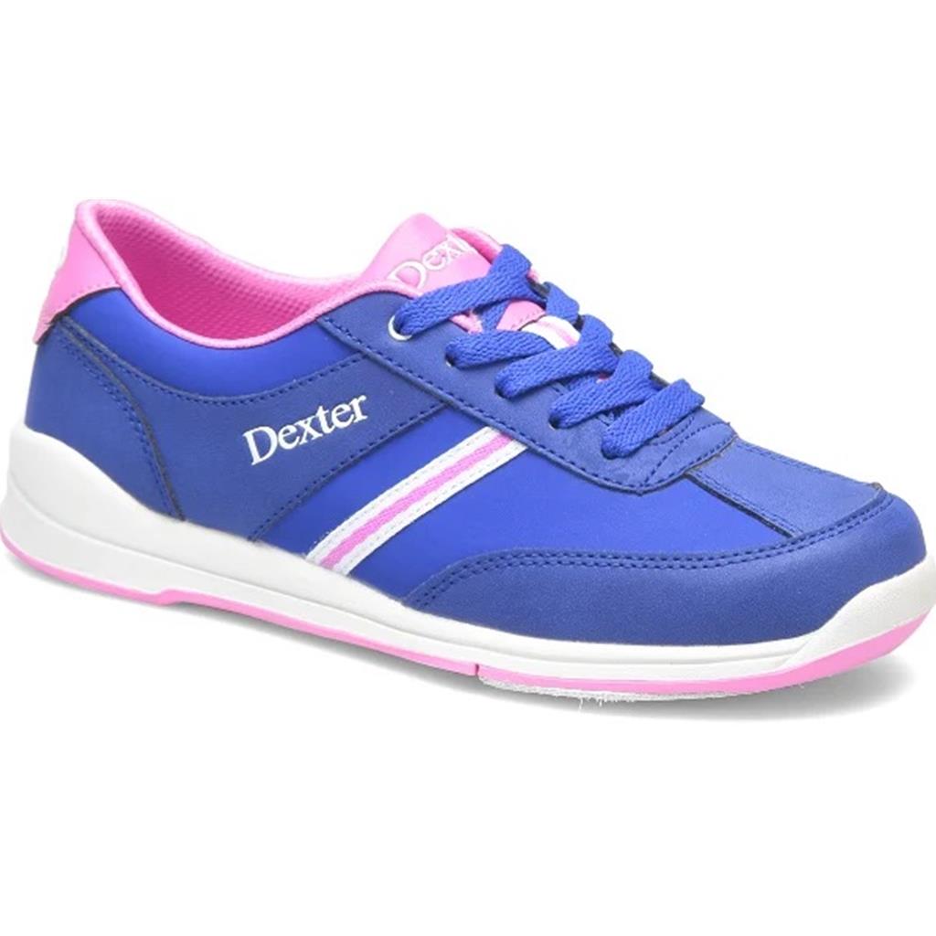 Dexter Womens Dani Bowling Shoes (For right or left handed bowlers- Universal Slide Soles on both shoes) - Blue/Pink 