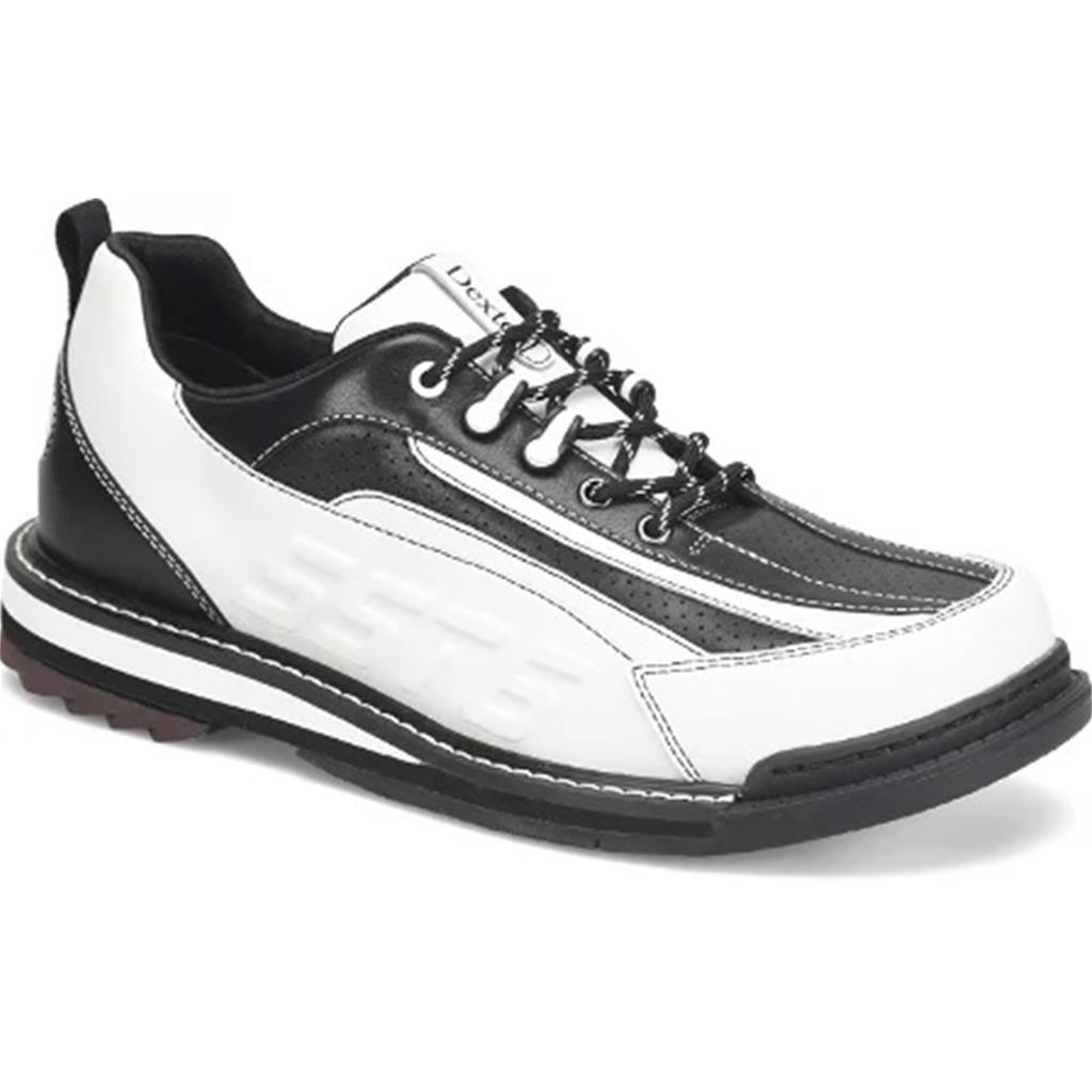 Dexter Mens WIDE WIDTH SST 6 Hybrid LE Bowling Shoes Right Hand (For RIGHT HANDED bowlers only. Men's WIDE EE shoe sizing) - White/Black 