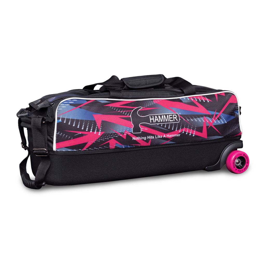 Hammer Dye Sub Triple Tote Bowling Bag - Pink Arrows