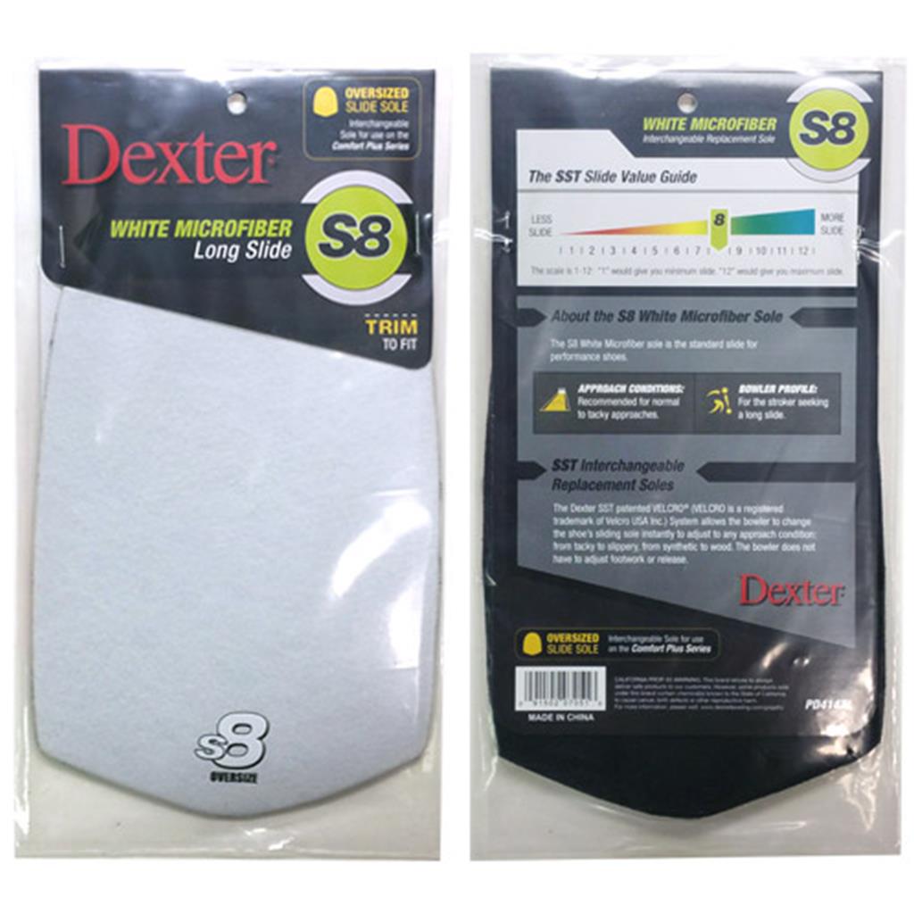 Dexter S8 White Microfiber SST Slide Sole OVERSIZE (Not compatible with Dexter T·H·E 9 shoes)