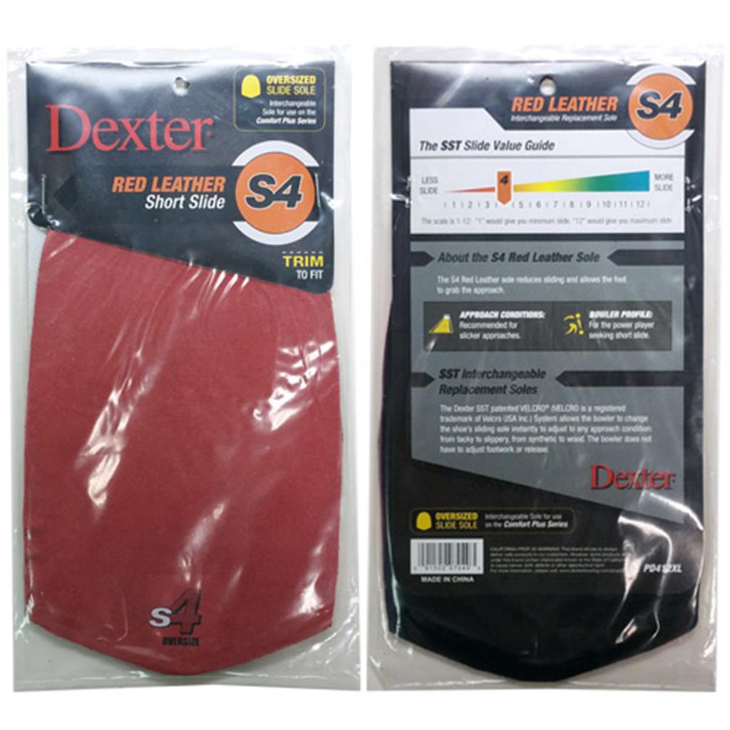 Dexter S4 Red Leather SST Slide Sole0 Comfort Plus Oversized- Cut to Fit (Not compatible with Dexter T·H·E 9 shoes)