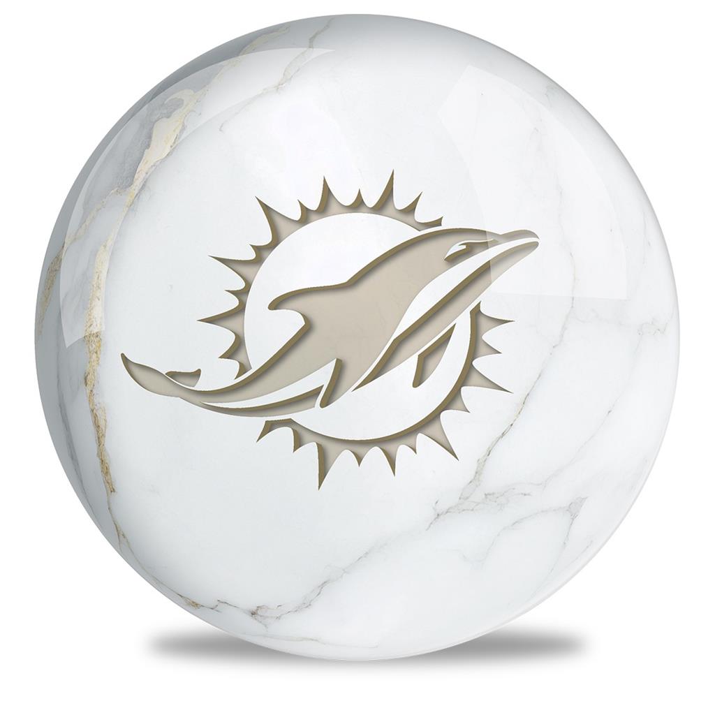 NFL Bowling Ball Marble Miami Dolphins