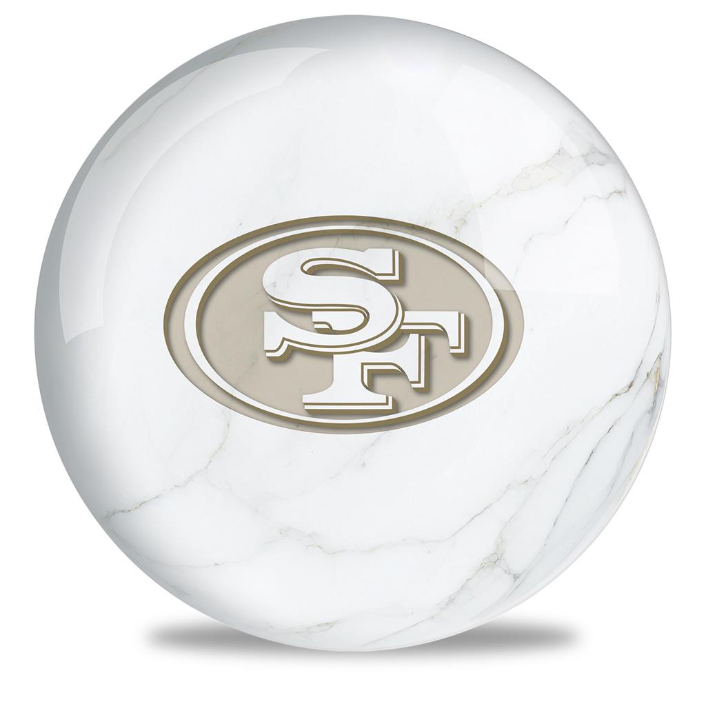 NFL Bowling Ball Marble San Francisco 49ers