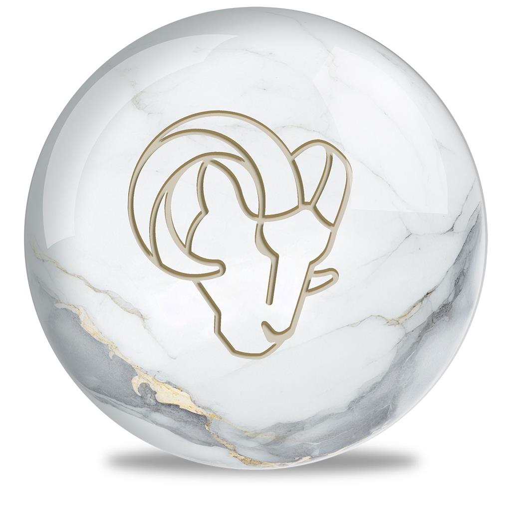 NFL Bowling Ball Marble Los Angeles Rams