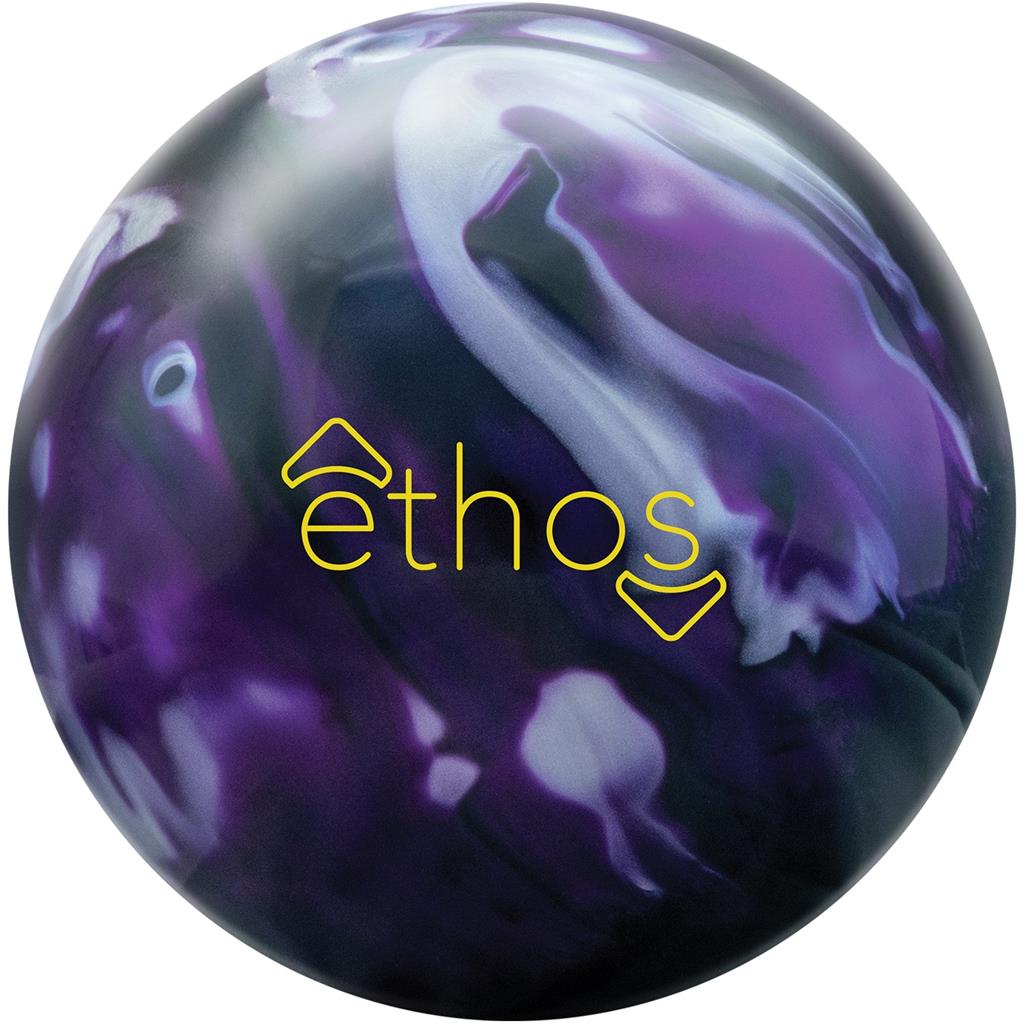 Brunswick PRE-DRILLED Ethos Hybrid Bowling Ball - Black/Purple/Grey 