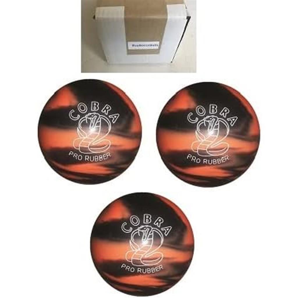 EPCO Duckpin Bowling Ball - Cobra Pro Rubber - Orange & Black (4 7/8 inch- 3lbs. 12oz.) - 3 Balls