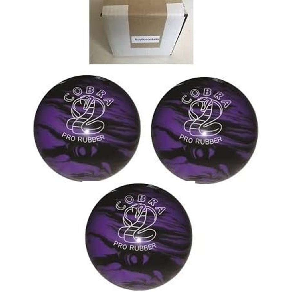 EPCO Duckpin Bowling Ball - Cobra Pro Rubber - Lavender & Black (5 inch- 3lbs. 12oz.) - 3 Balls