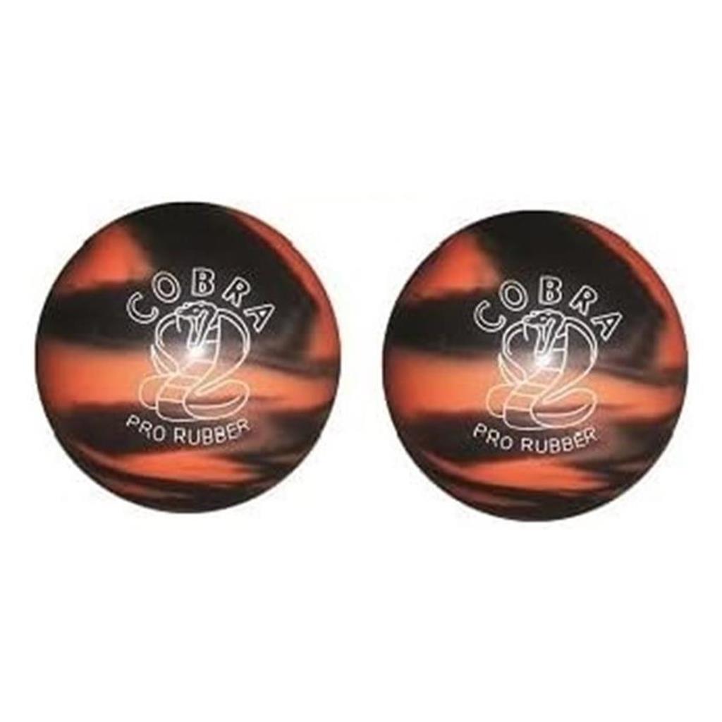 EPCO Duckpin Bowling Ball - Cobra Pro Rubber - Orange & Black (4 7/8 inch- 3lbs. 12oz.) - 2 Balls