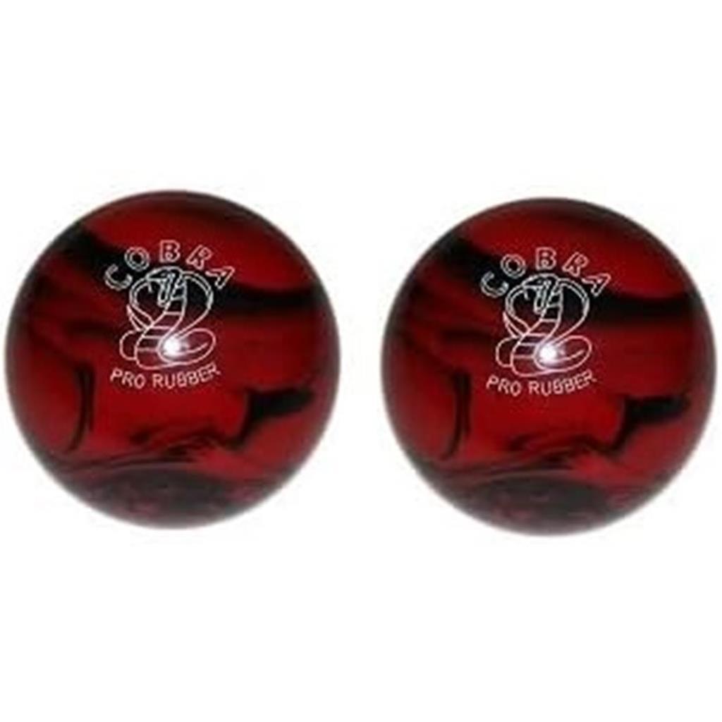 EPCO Duckpin Bowling Ball - Cobra Pro Rubber - Red & Black (4 3/4 inch- 3lbs. 6oz.) - 2 Balls