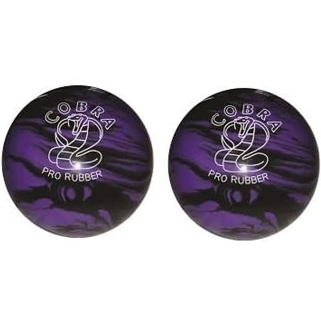 EPCO Duckpin Bowling Ball - Cobra Pro Rubber - Lavender & Black (4 3/4 inch- 3lbs. 6oz.) - 2 Balls