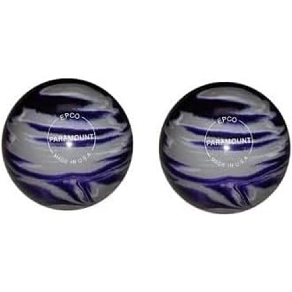 EPCO Duckpin Bowling Balls- Marbleized - Purple, Grey & White (4 3/4 inch- 3lbs. 8 oz.) 2 Balls