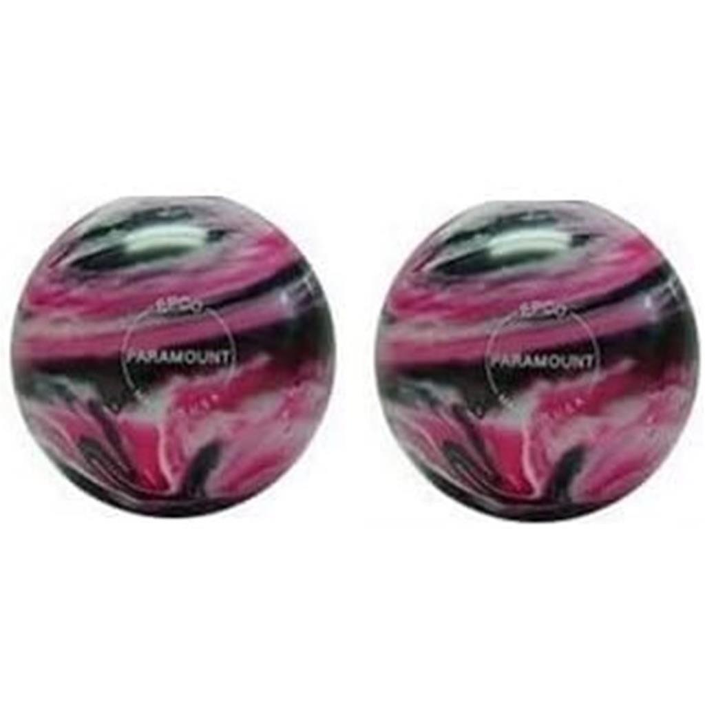 EPCO Duckpin Bowling Balls- Marbleized - Magenta, Black & White (4 3/4 inch- 3lbs. 10 oz.) 2 Balls