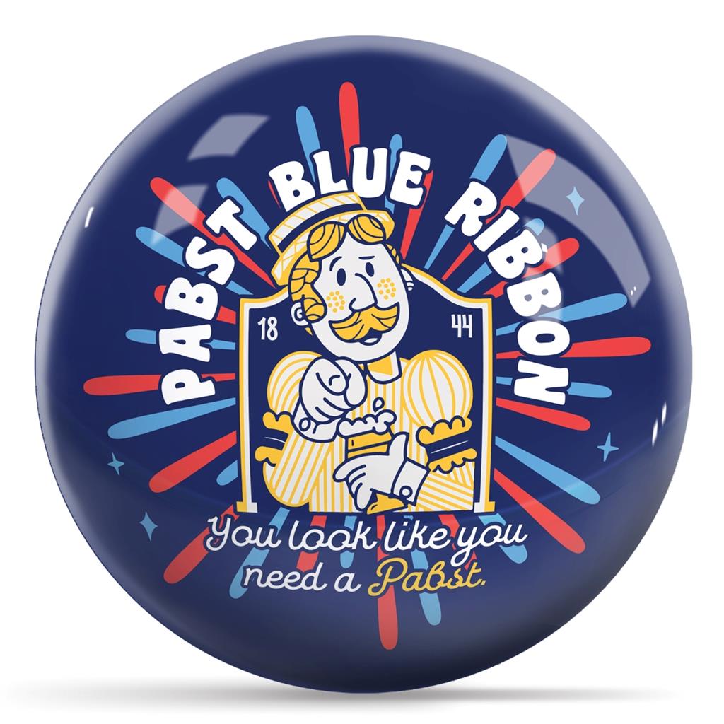 Need A Pabst Bowling Ball (Pabst Blue Ribbon) - Blue