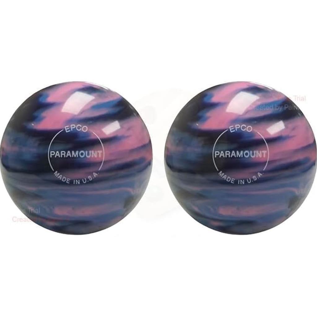 EPCO Duckpin Bowling Balls- Marbleized - Navy, Light Blue & Pink (4 3/4 inch- 3lbs. 6 oz.) 2 Balls