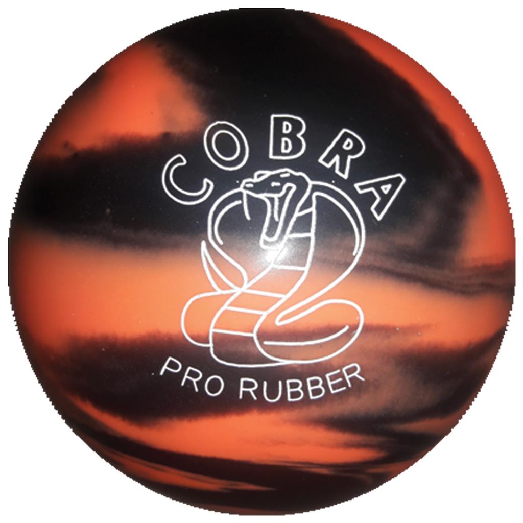 EPCO Duckpin Bowling Ball - Cobra Pro Rubber - Orange & Black (4 7/8 inch- 3lbs. 12oz.) 1 Ball