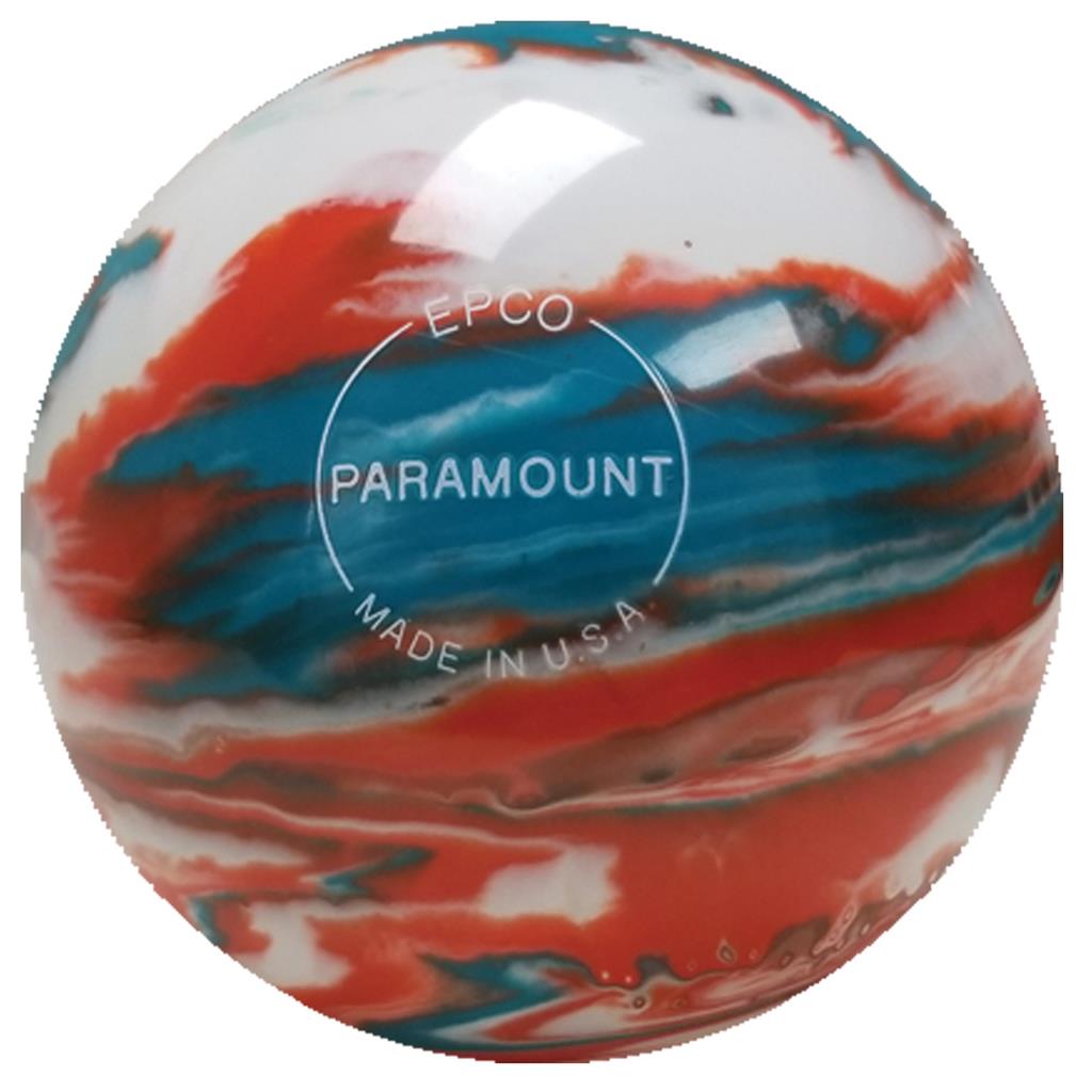 EPCO Duckpin Bowling Ball -Marbleized - Turquoise, Orange & White (4 3/4 inch- 3lbs. 10 oz.) 1 Ball