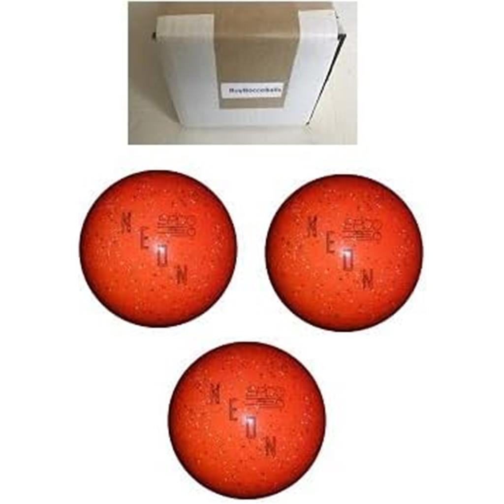 EPCO Duckpin Bowling Balls - Neon Speckled - Orange (4 3/4 inch- 3lbs. 10 oz.) - 3 Balls