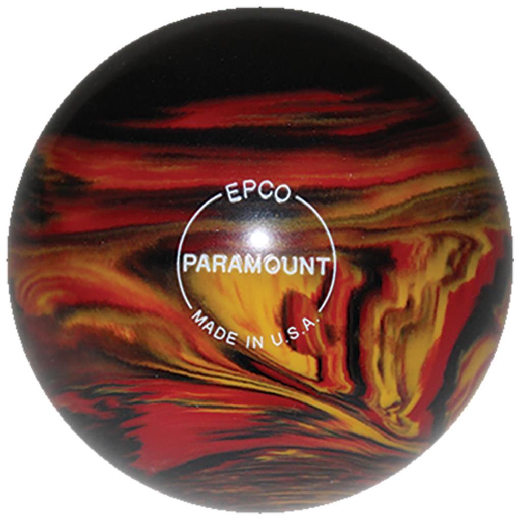 EPCO Duckpin Bowling Ball- Marbleized - Black, Red & Yellow (5 inch- 3lbs. 8 oz.) 1 Ball