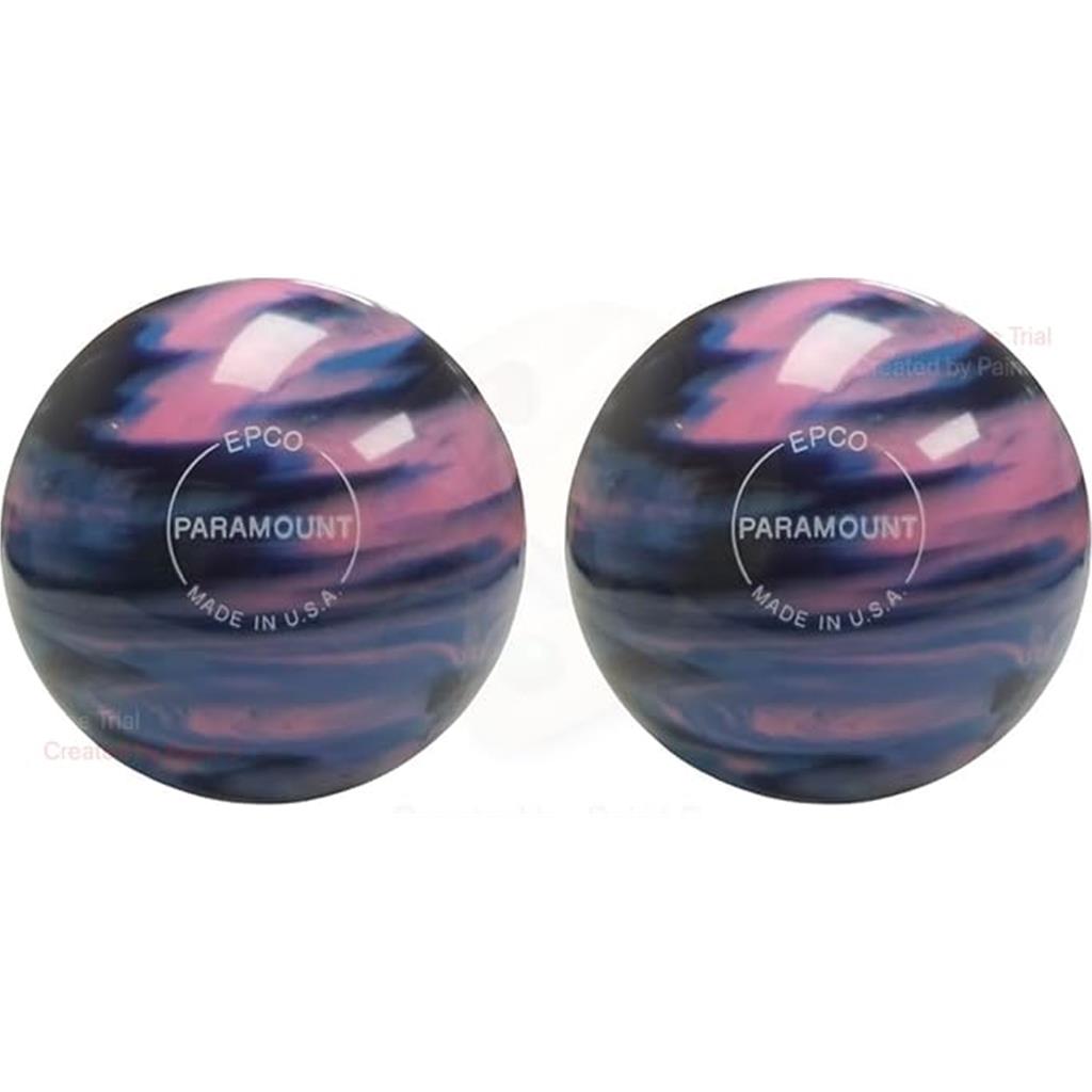 EPCO Duckpin Bowling Balls- Marbleized - Navy, Light Blue & Pink (4 3/4 inch- 3lbs. 8 oz.)2 Balls