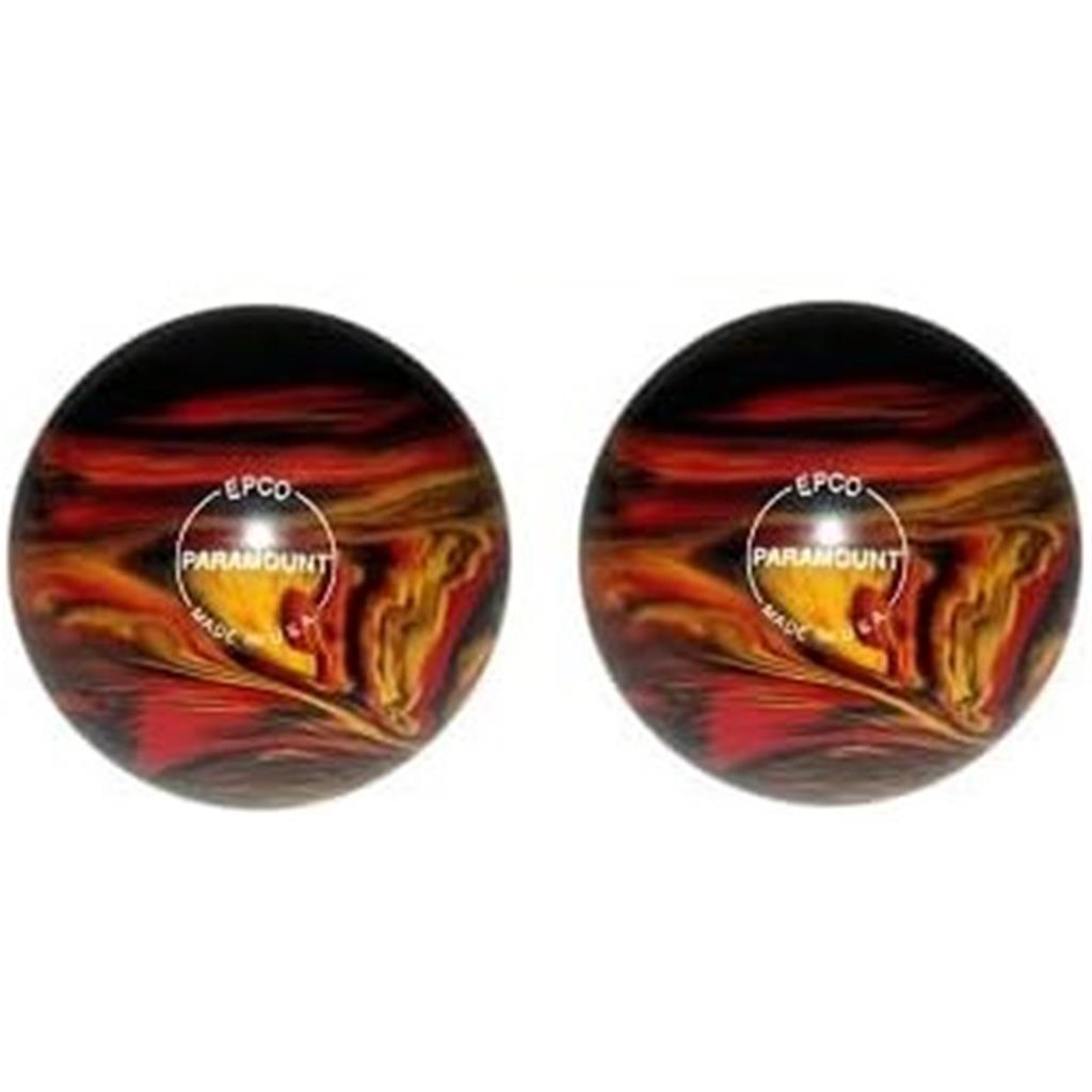 EPCO Duckpin Bowling Balls- Marbleized - Black, Red & Yellow (4 7/8 inch- 3lbs. 8 oz) 2 Balls