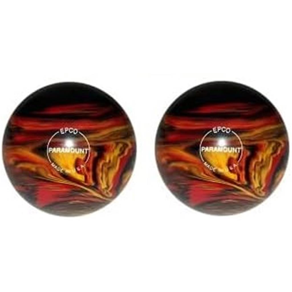 EPCO Duckpin Bowling Balls- Marbleized - Black, Red & Yellow (4 7/8 inch- 3lbs. 10 oz.) 2 Balls 