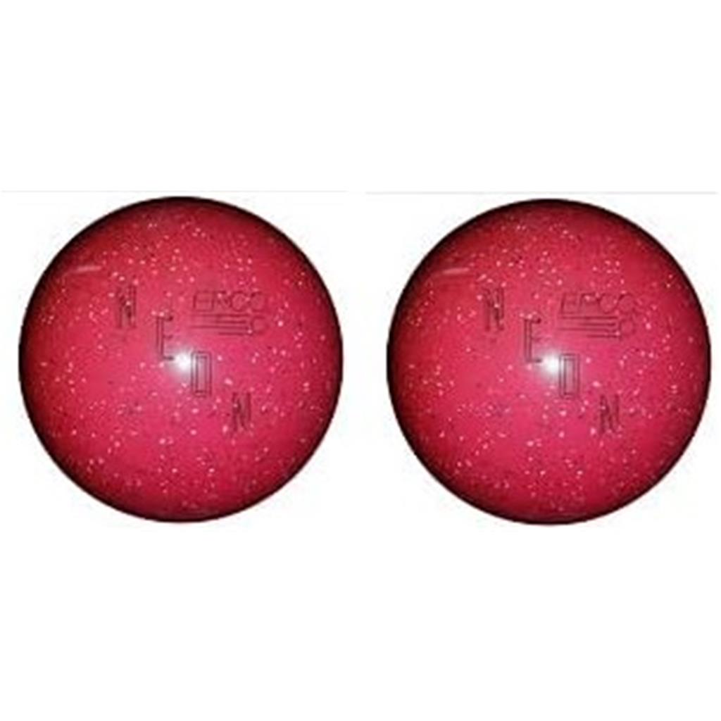 EPCO Duckpin Bowling Balls- Neon Speckled - Magenta (4 3/4 inch- 3lbs. 8 oz.) 2 Balls