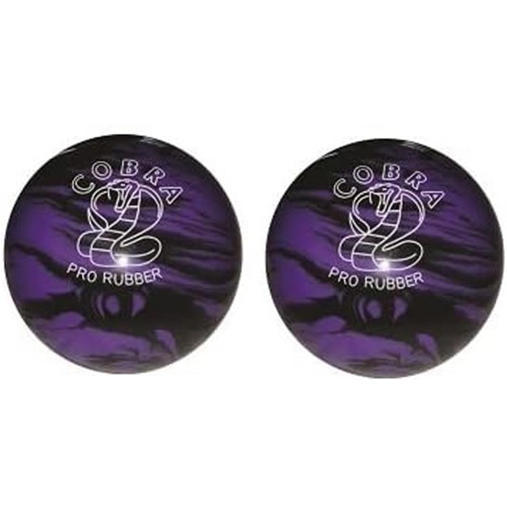 EPCO Duckpin Bowling Ball - Cobra Pro Rubber - Lavender & Black (5 inch- 3lbs. 8oz.) - 2 Balls