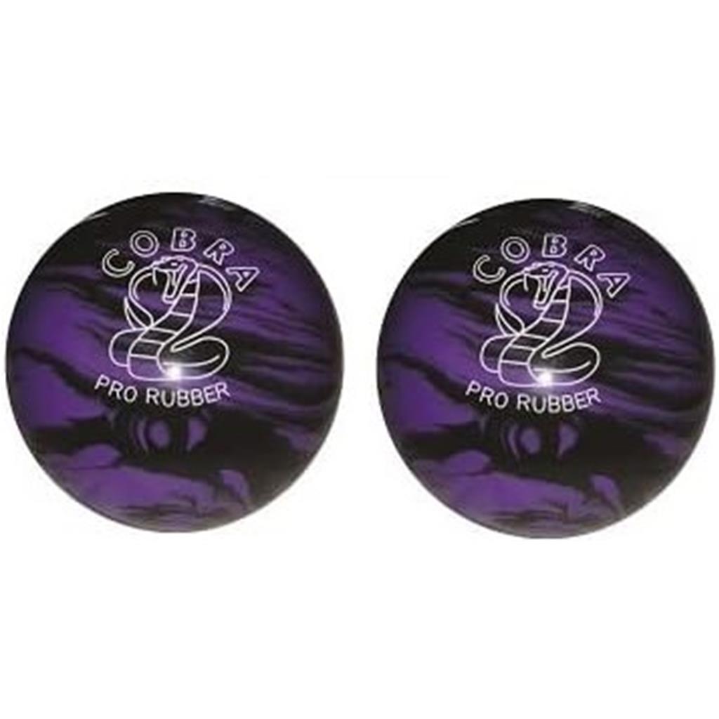 EPCO Duckpin Bowling Ball - Cobra Pro Rubber - Lavender & Black (4 3/4 inch- 3lbs. 8oz.) - 2 Balls