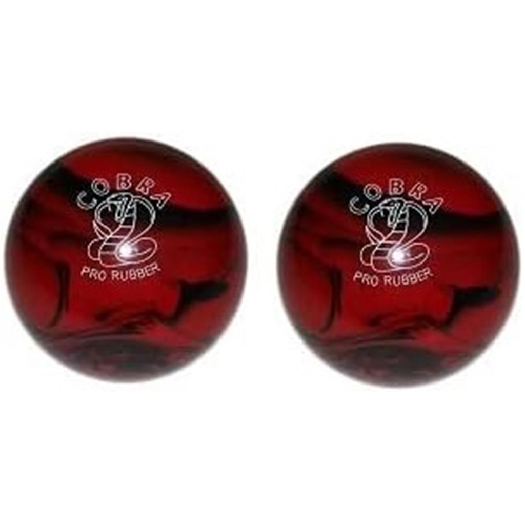 EPCO Duckpin Bowling Ball - Cobra Pro Rubber - Red & Black (4 7/8 inch- 3lbs. 8oz.) - 2 Balls