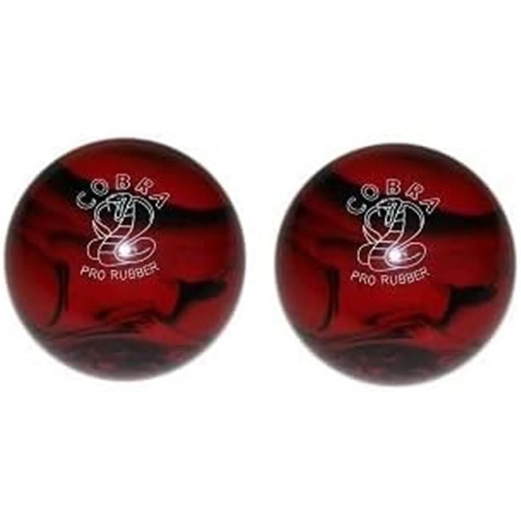 EPCO Duckpin Bowling Ball - Cobra Pro Rubber - Red & Black (4 3/4 inch- 3lbs. 10oz.) - 2 Balls