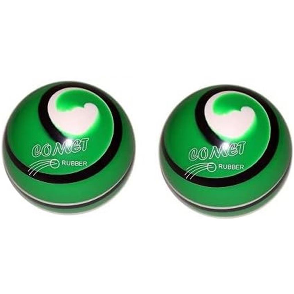 EPCO Duckpin Bowling Balls- Comet Rubber - Green with Black & White (5 inch- 3lbs. 12 oz.) 2 Balls