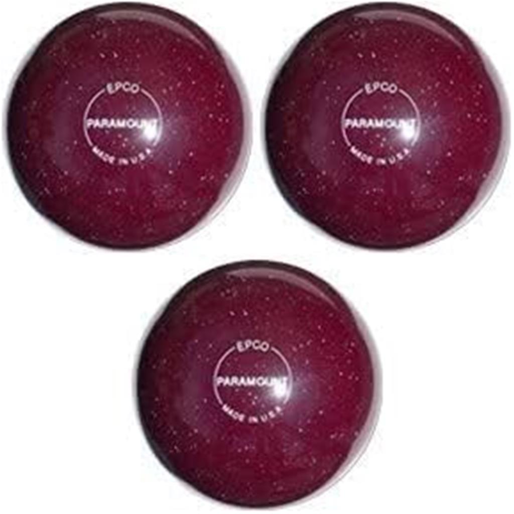 EPCO Duckpin Bowling Balls - Speckled House Ball - Cranberry (5 inch- 3lbs. 8 oz.) 3 Balls