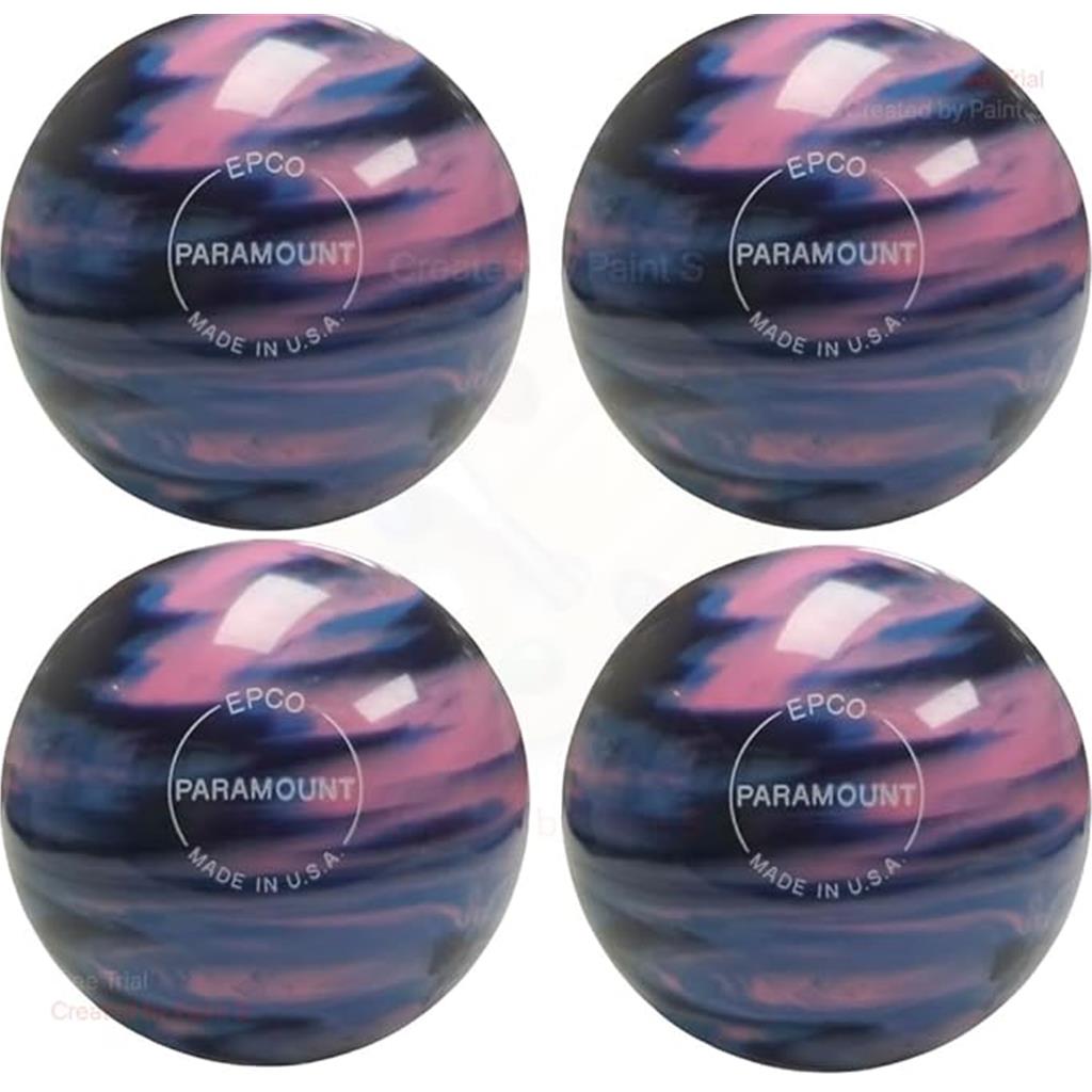 EPCO Candlepin Bowling Balls - Marbleized - Navy, Light Blue & Pink (4 1/2 inch- 2lbs. 5oz.) 4 Balls