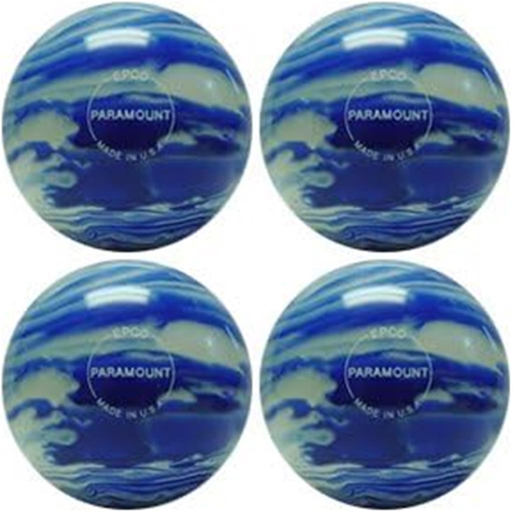 EPCO Candlepin Bowling Balls - Marbleized - Blue & White (4 1/2 inch- 2lbs. 5oz.) 4 Balls