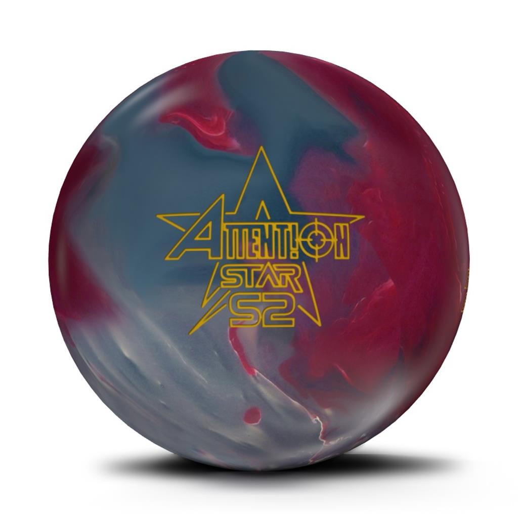 Roto Grip PRE-DRILLED Attention Star S2 Bowling Ball - Berry/Silver/Black Aqua