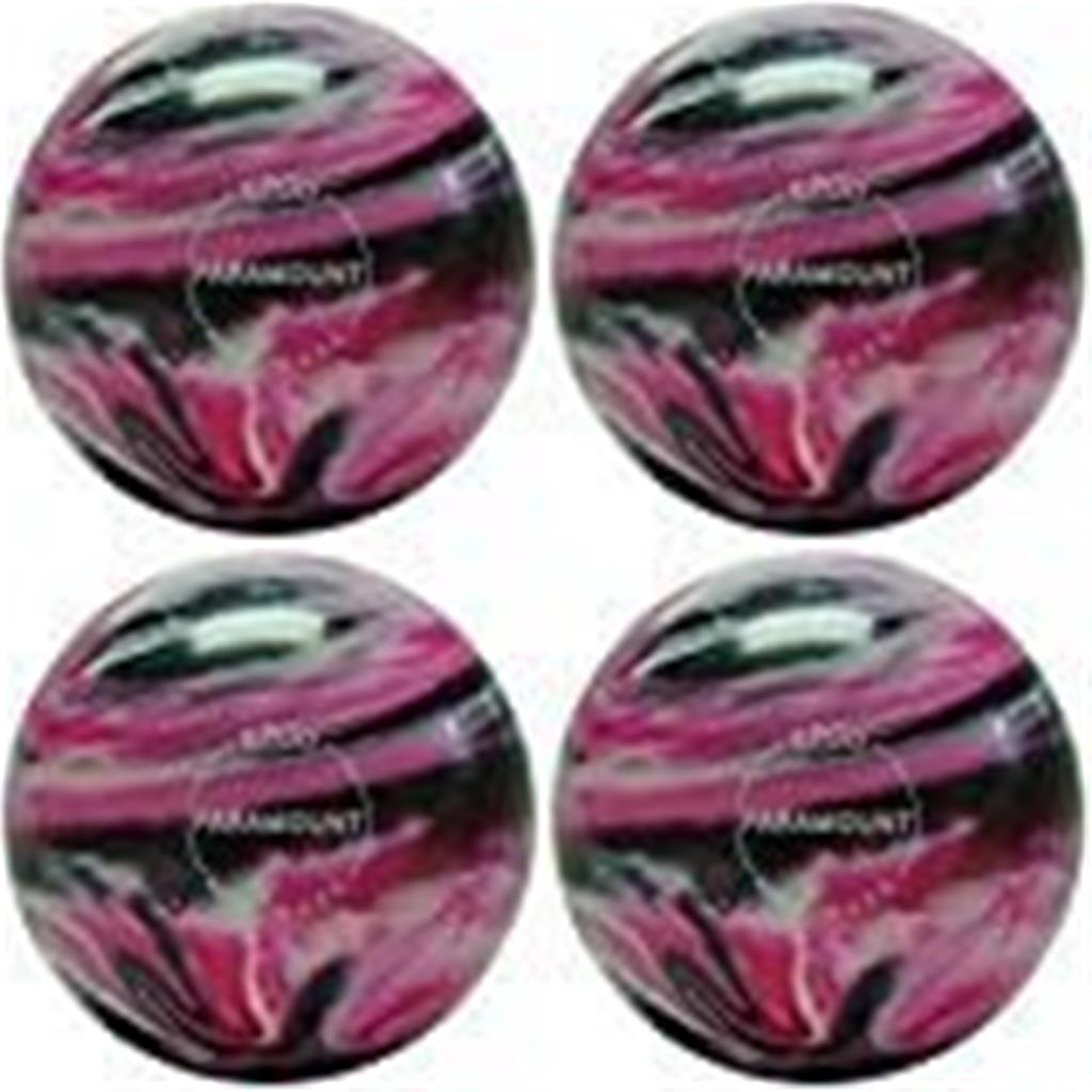 EPCO Candlepin Bowling Ball- Marbleized - Magenta, Black & White (4 1/2 inch- 2lbs. 5oz.) 4 Balls