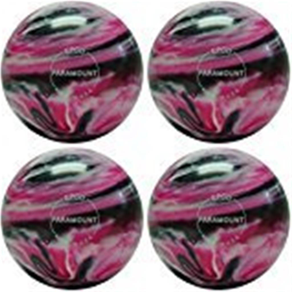 EPCO Candlepin Bowling Ball- Marbleized - Magenta, Black & White 4 1/2 inch- 2lbs. 6oz 4 Balls 