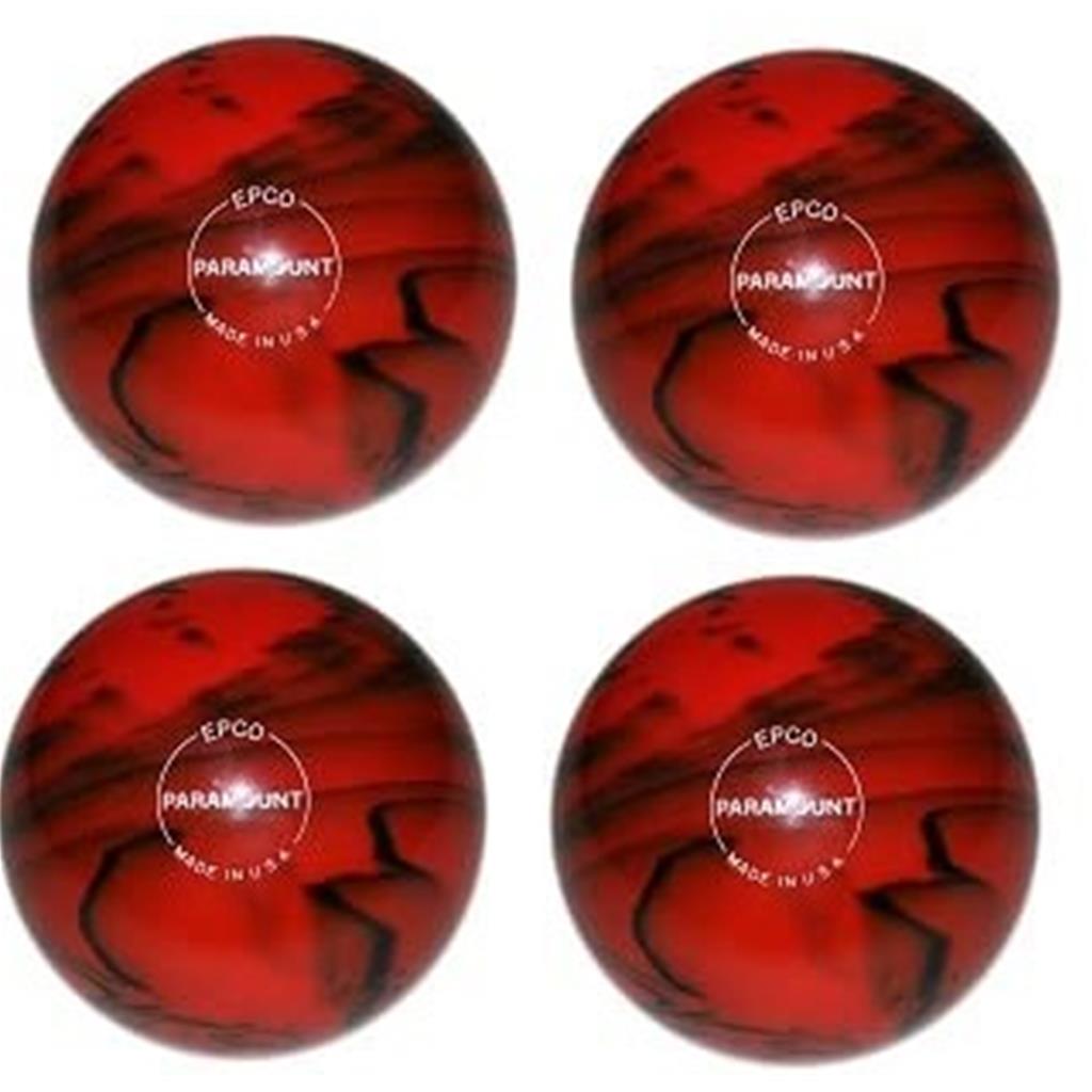 EPCO Candlepin Bowling Balls - Marbleized Glow -Red & Black (4 1/2 inch- 2lbs. 6oz.) 4 Balls