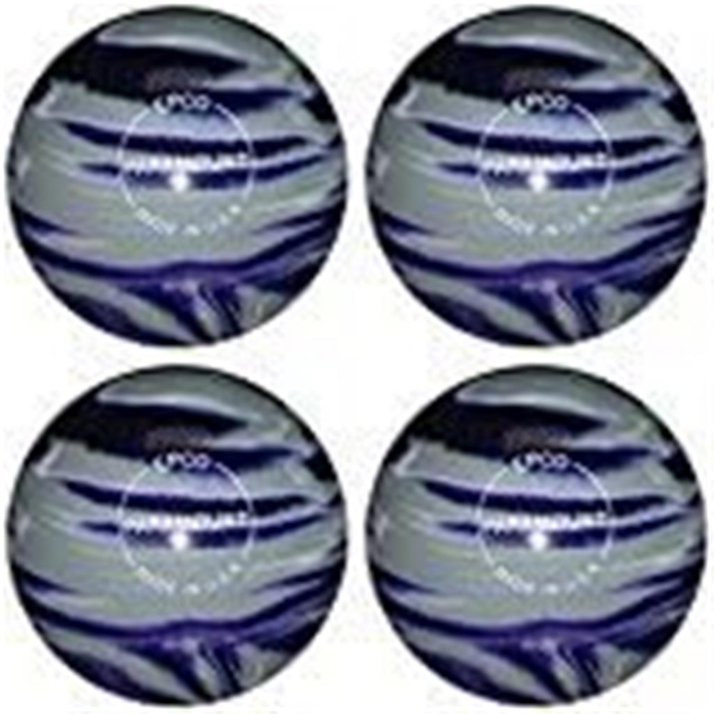 EPCO Candlepin Bowling Ball- Marbleized - Purple, Grey & White (4 1/2 inch- 2lbs. 5oz.) 4 Balls