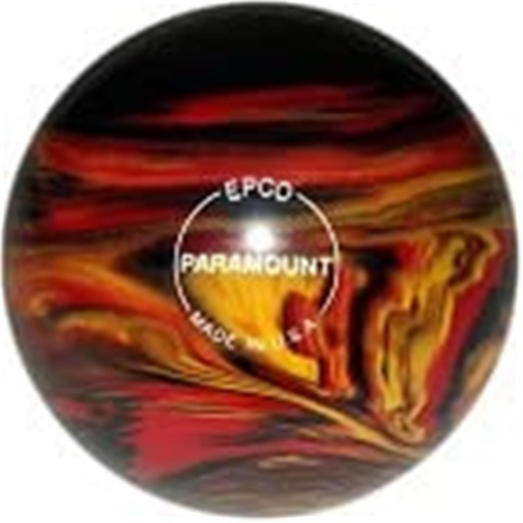 EPCO Candlepin Bowling Ball- Marbleized - Black, Red & Yellow (4 1/2 inch- 2lbs. 5oz.) 1 Ball