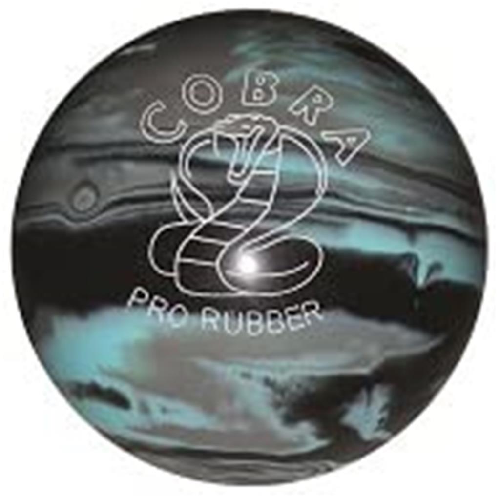 EPCO Candlepin Bowling Ball- Cobra Pro Rubber - Black, Light Blue & Grey (4 1/2 inch- 2lbs.7oz.) 1 Ball