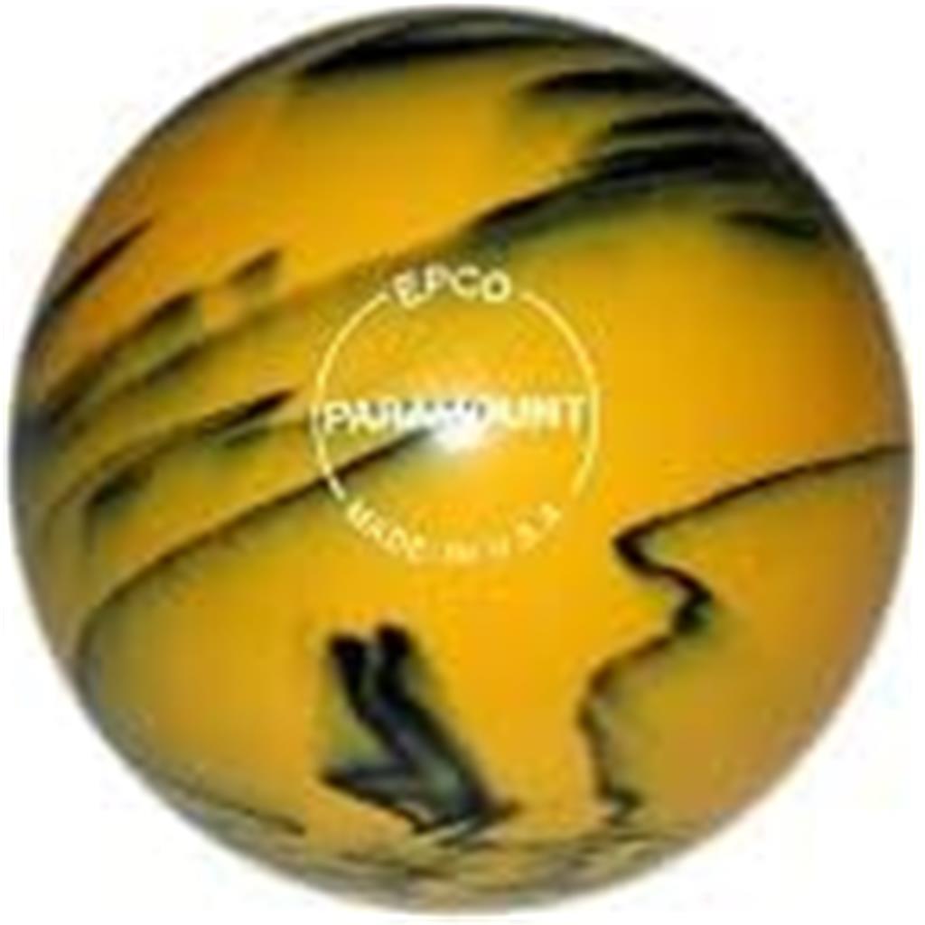  EPCO Candlepin Bowling Ball- Marbleized Glow - Yellow & Black (4 1/2 inch- 2lbs. 6oz.) 1 Ball