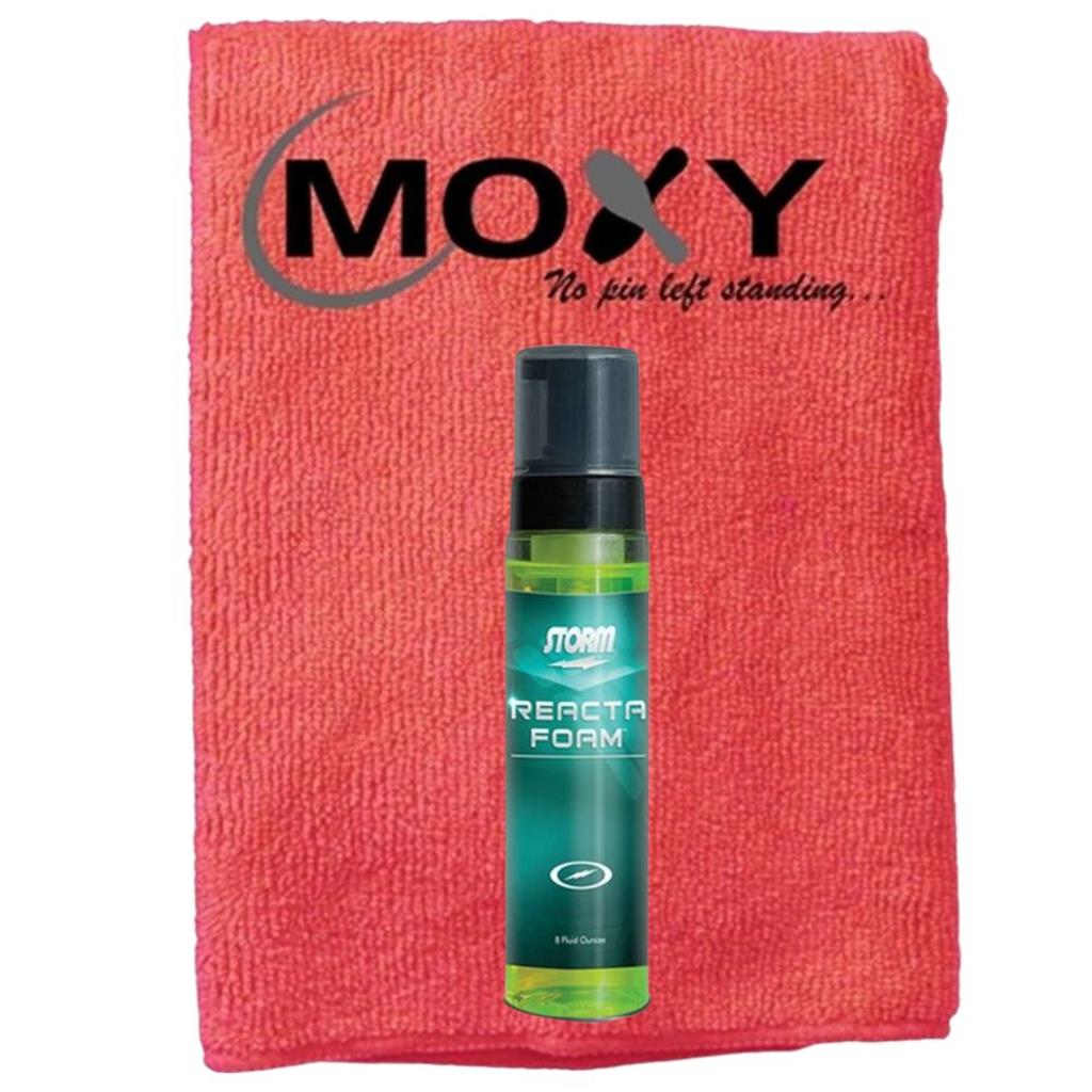 Storm Reacta Foam Bowling Ball Cleaner - 8oz with Moxy Micro Fiber Cleaning Towel (Red)