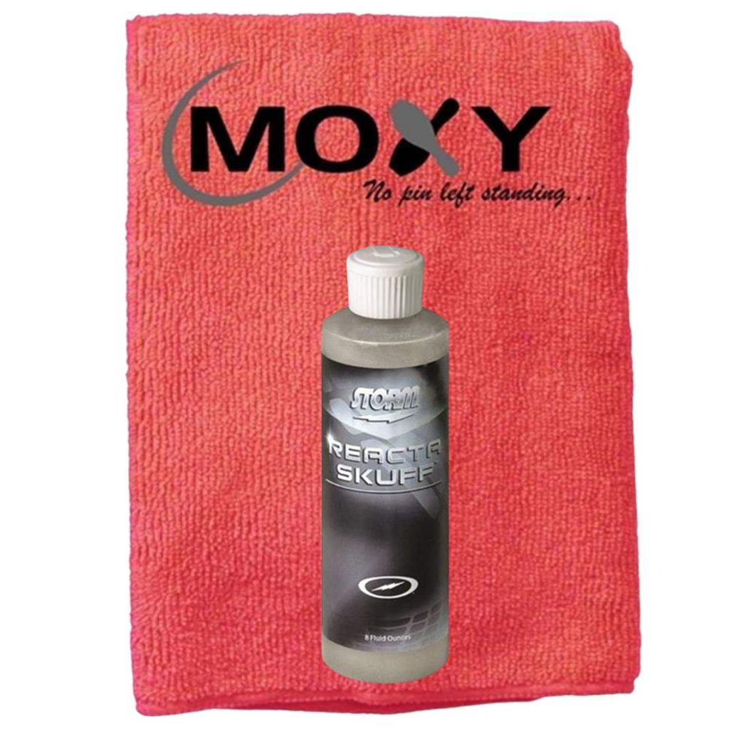 Storm Reacta Skuff Bowling Ball Cleaner - 8oz with Moxy Micro Fiber Cleaning Towel (Red)